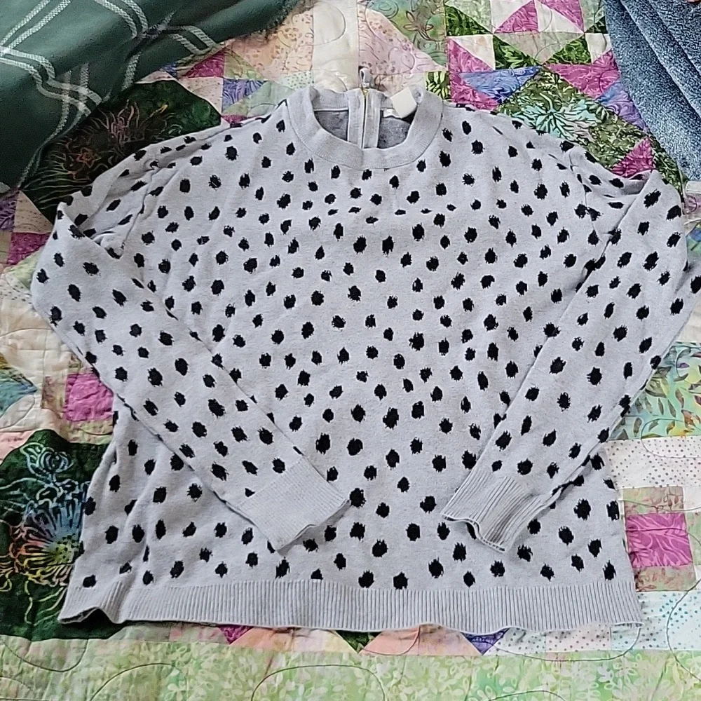 Grey polka dot sweater - Picture 1 of 4